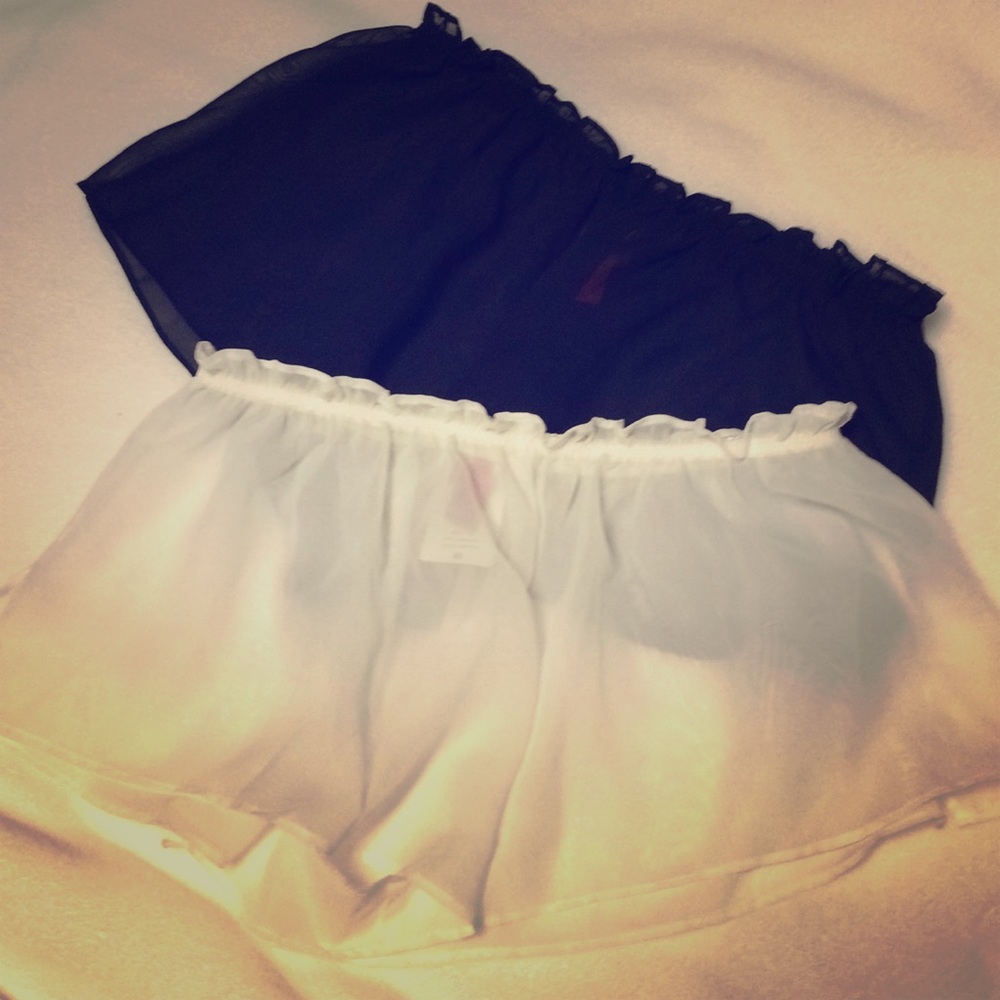 Betsey Johnson Black White Sheer Sexy Sleep Shorts
